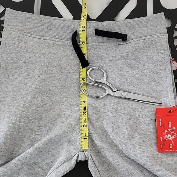 True Religion Youth Heather Gray Fleece Sweat Shorts Large - Picture 8 of 14